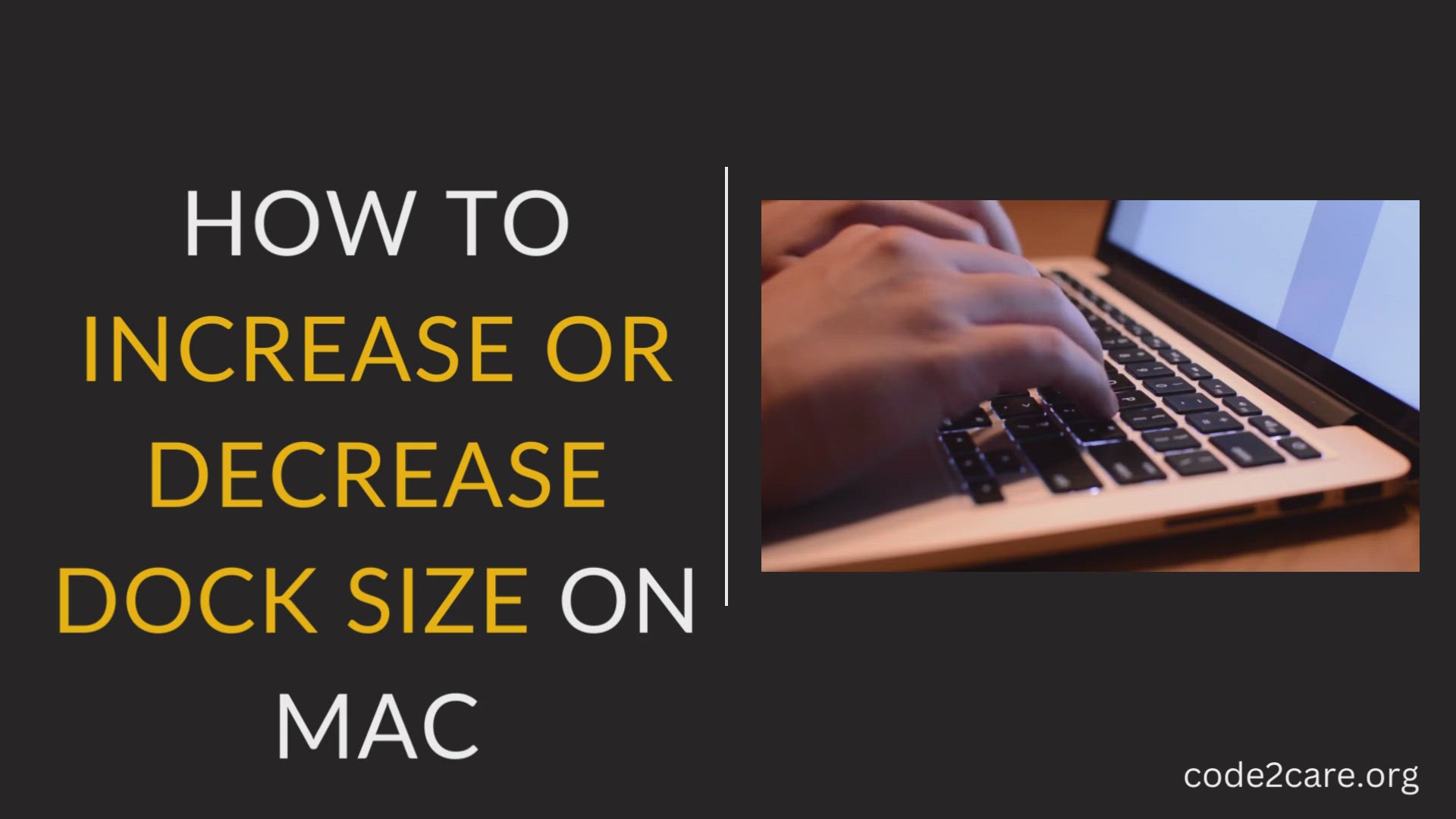 'Video thumbnail for How to increase or decrease dock size on Mac'