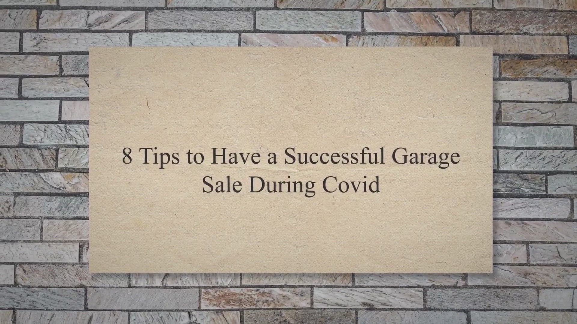 Video thumbnail for 8 Tips to Have a Successful Garage Sale During Covid - Best Garage Sale Tips: More Profitable Garage Sales