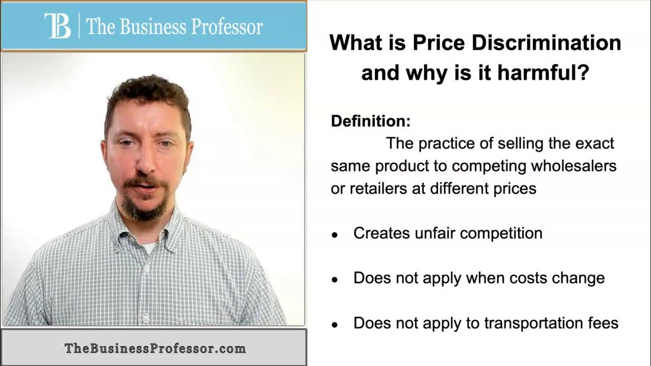 Video thumbnail for Marketing - Why Pricing Discrimination is Harmful?