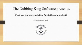 'Video thumbnail for What Are The Prerequisites For Dubbing A Project (Case Study)'