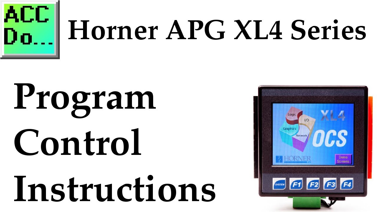 'Video thumbnail for Horner XL4 PLC HMI Program Control Instructions'