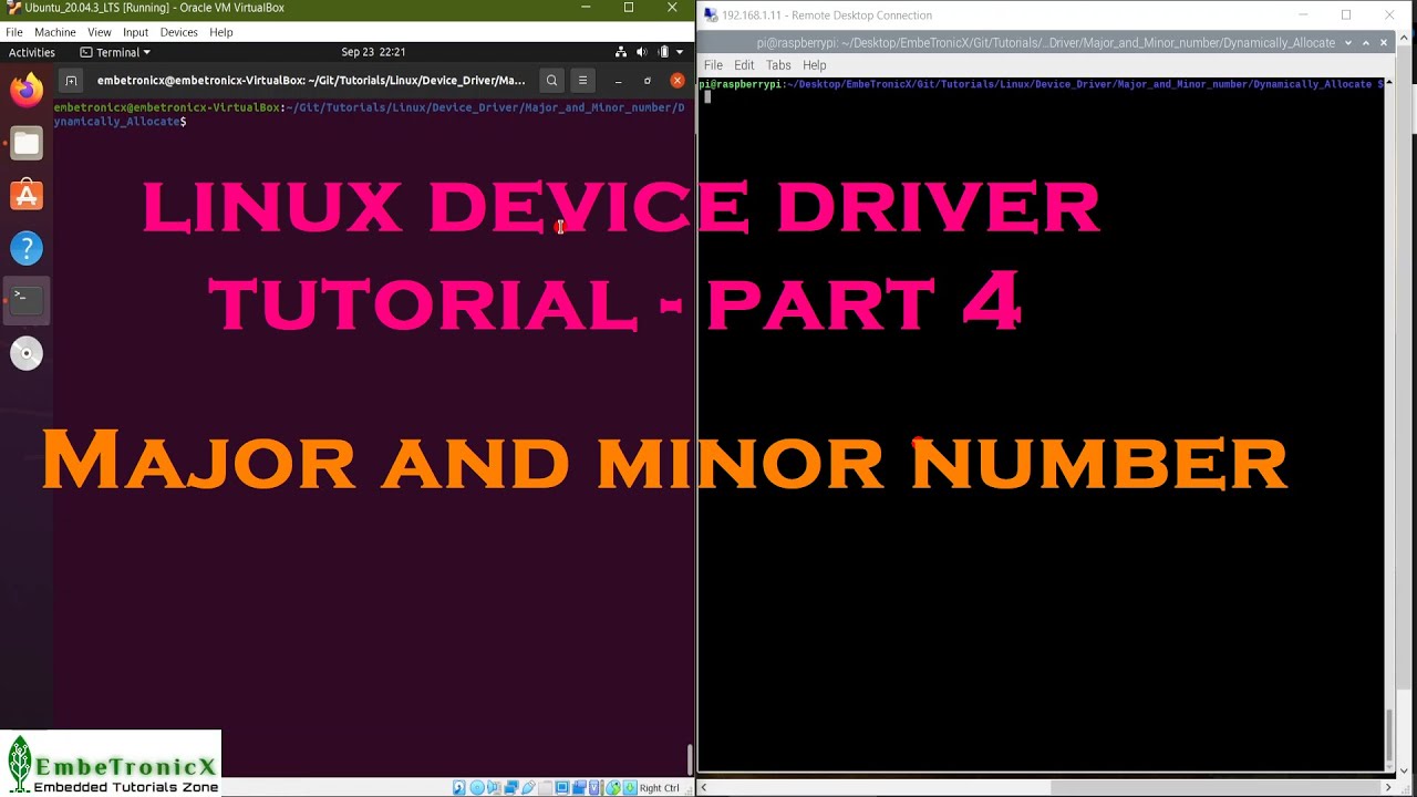 Video thumbnail for Linux Device Drivers Part 4 - Major number and Minor Number in Linux Device Driver