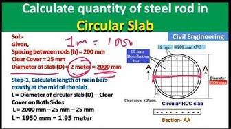 'Video thumbnail for How to calculate Quantity of steel rod in RCC Circular Slab | Step by Step'