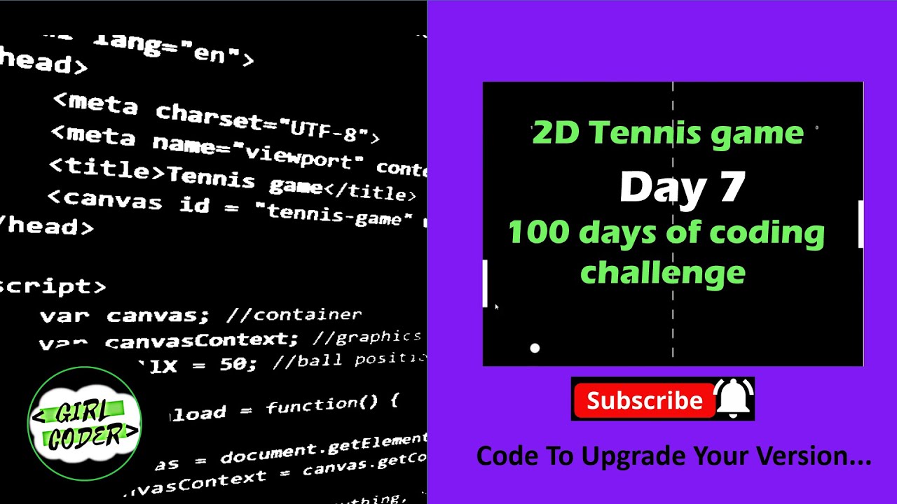 Video thumbnail for Day 7 in the journey of 100 Days of Coding Challenge | 2D Game