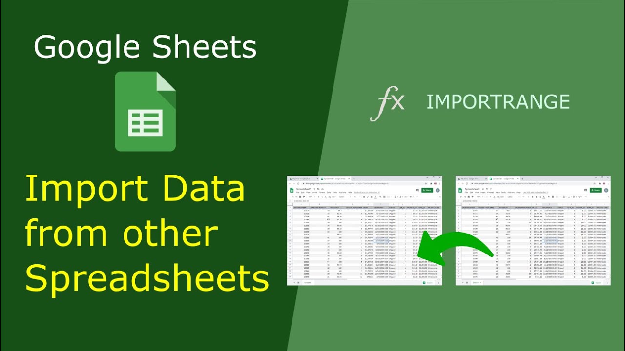 'Video thumbnail for How to Import Data in Google Sheets - Import Data from other Spreadsheets'