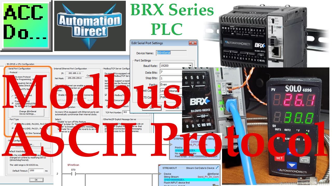 'Video thumbnail for BRX Do-More PLC Modbus ASCII Protocol'