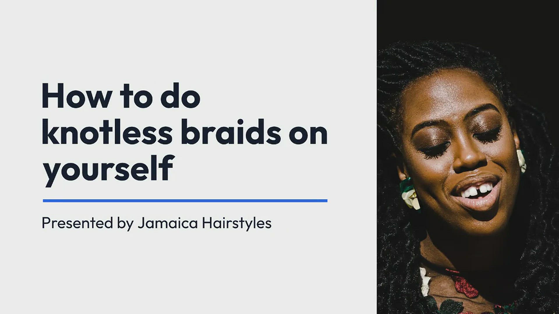 Video thumbnail for How to do knotless braids on yourself