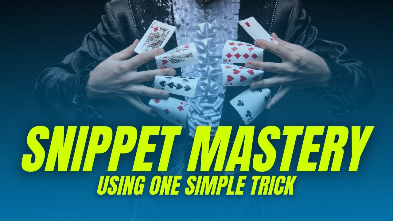 Video thumbnail for Snippet Mastery Made Easy (Using Google Against Itself) #SnippetMaster #Winning