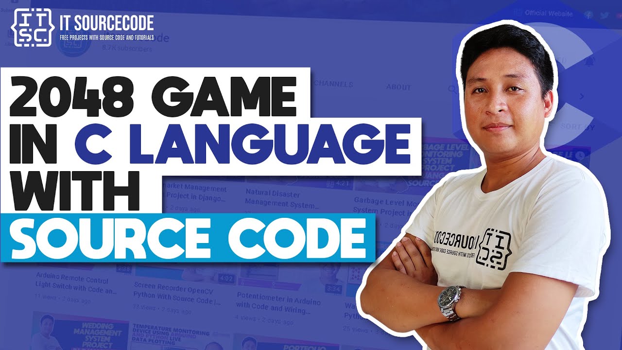 'Video thumbnail for 2048 Game in C Language with Source Code | C Language Projects with Source Code'