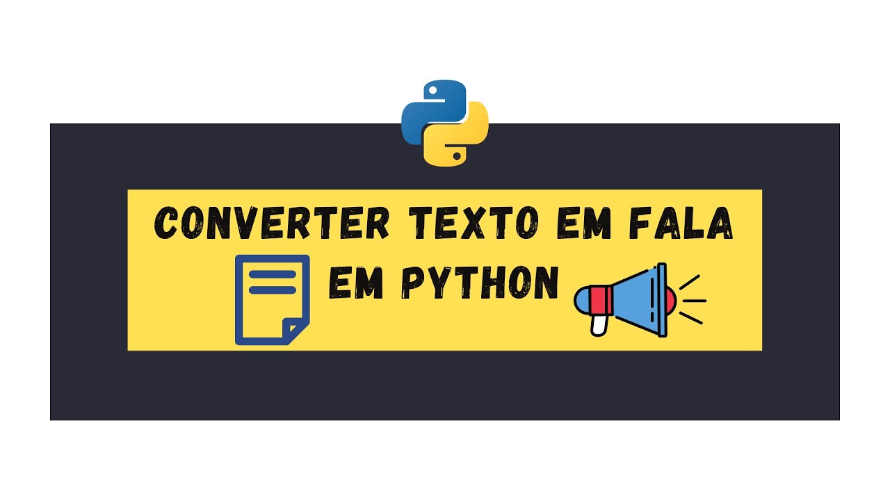 Video thumbnail for Converter texto em fala em Python