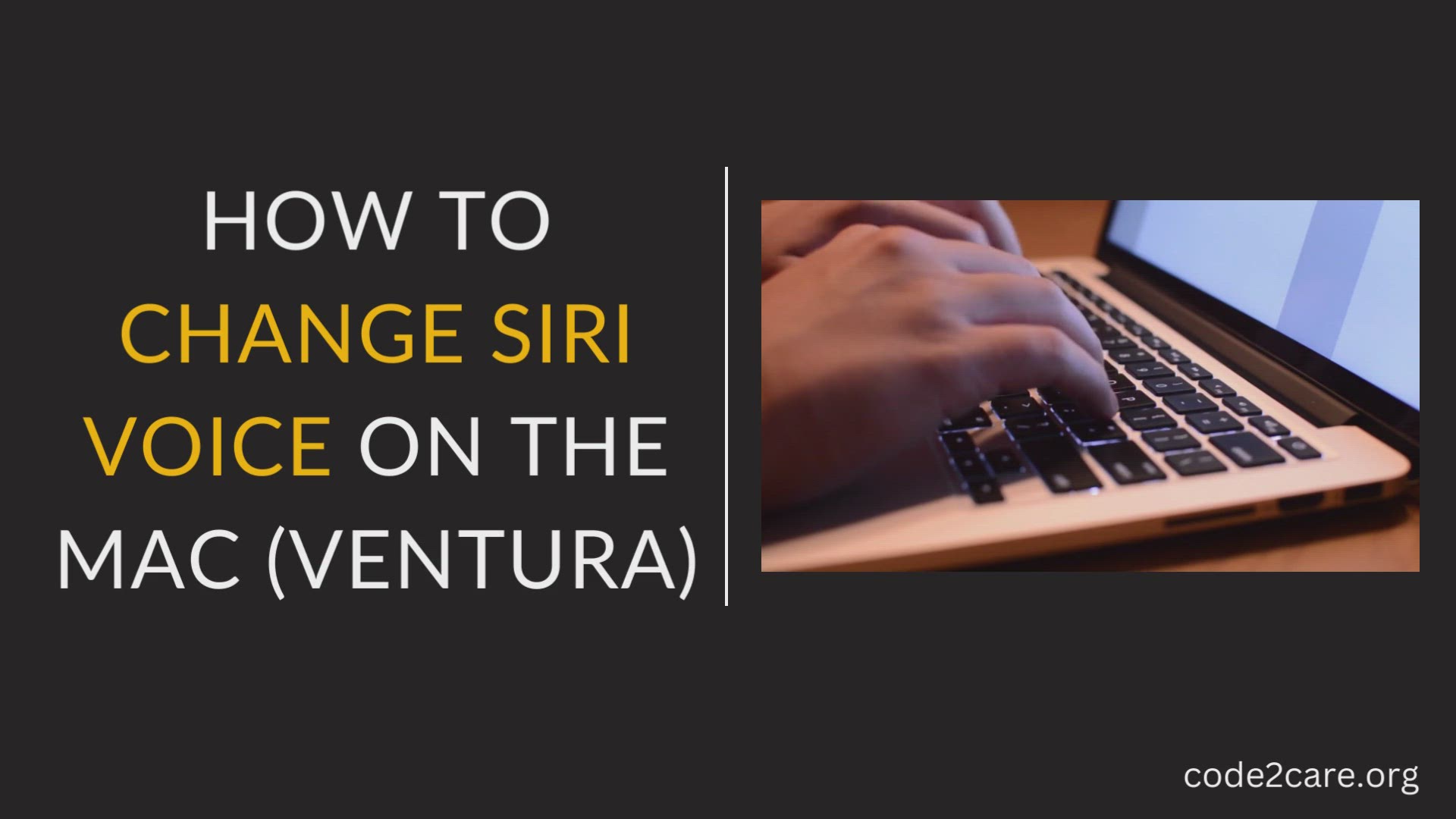 'Video thumbnail for How to change Siri Voice on the Mac (Ventura)'