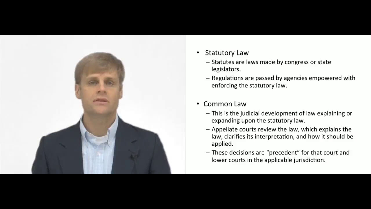 'Video thumbnail for Statutory vs Common Law'