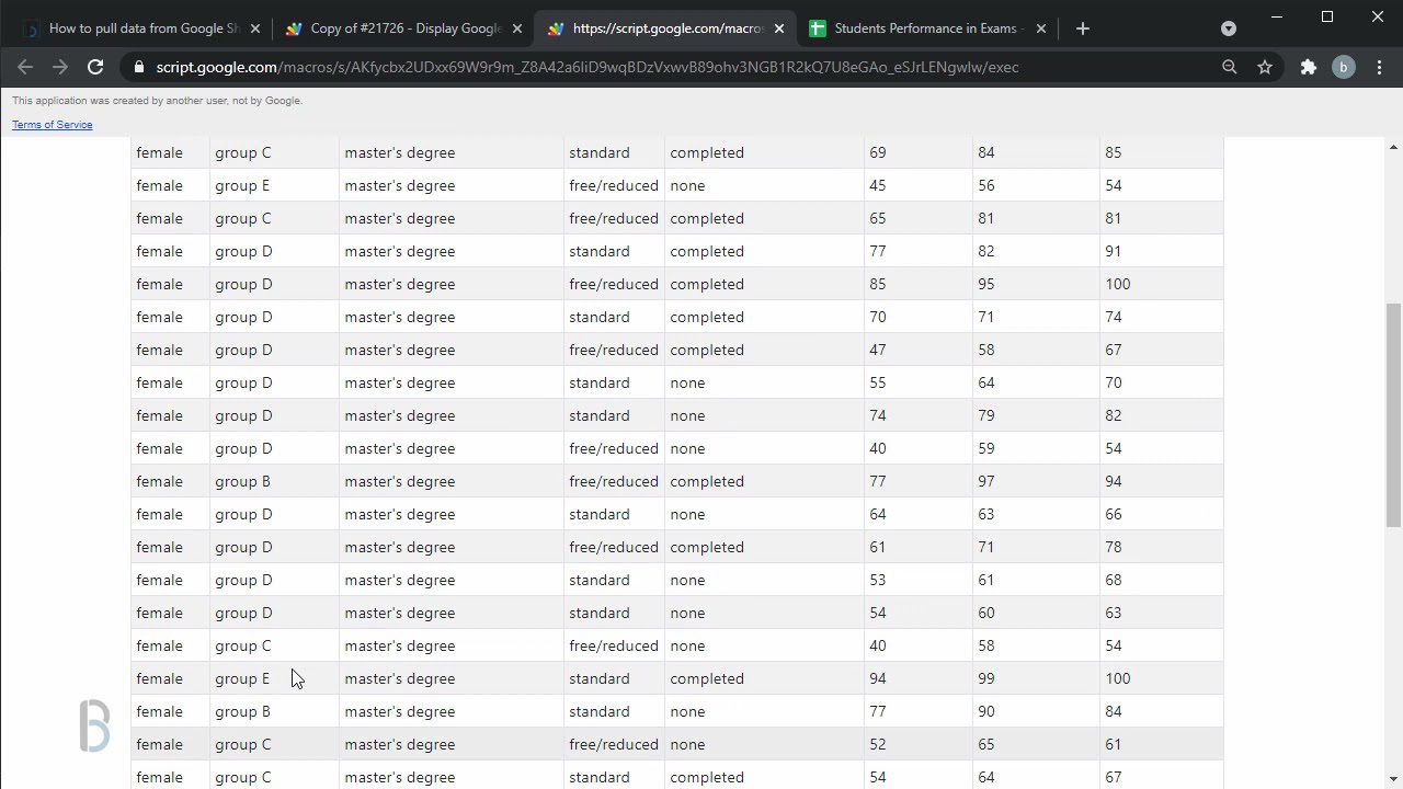 'Video thumbnail for How to pull data from Google Sheets to HTML table'