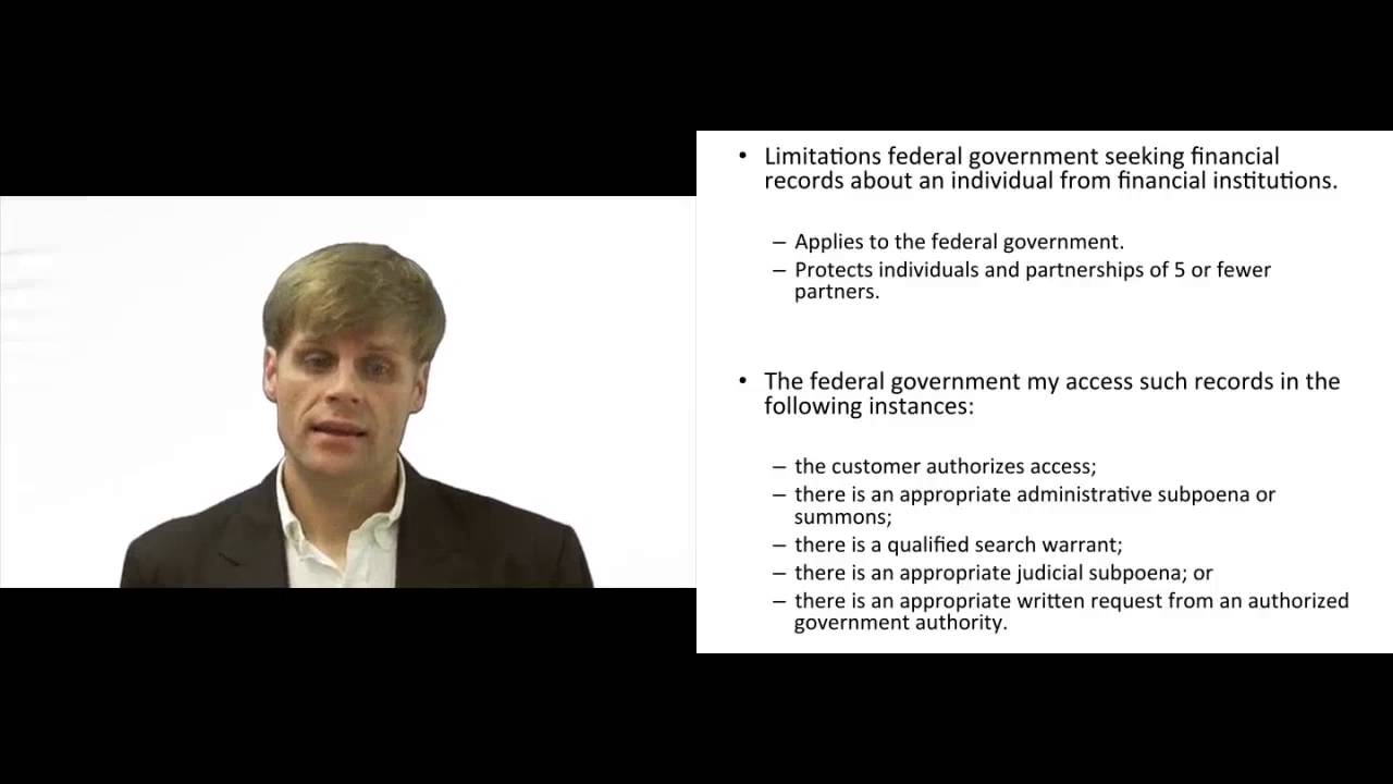 'Video thumbnail for Right to Financial Privacy Act'