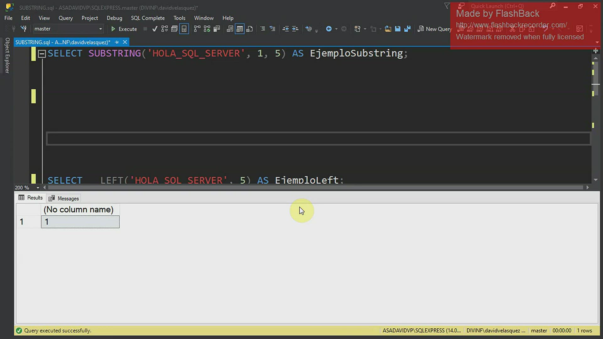 'Video thumbnail for SQL Server Substring'