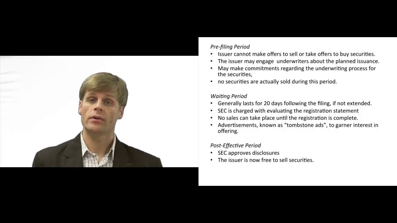 'Video thumbnail for Limitations during Securities Issuance Process'