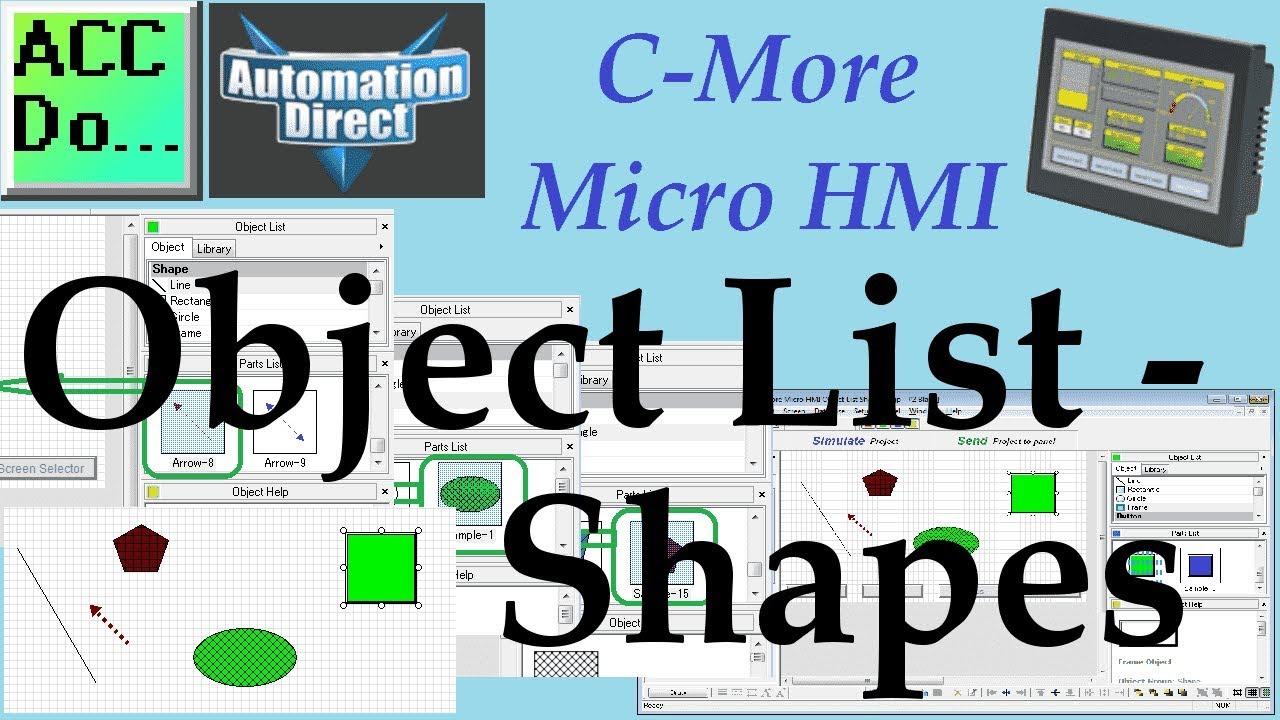 'Video thumbnail for C-More Micro HMI Object List Shapes'
