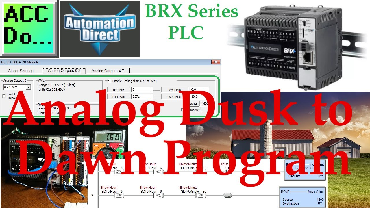 'Video thumbnail for BRX Do-More PLC Analog Dusk to Dawn Program'
