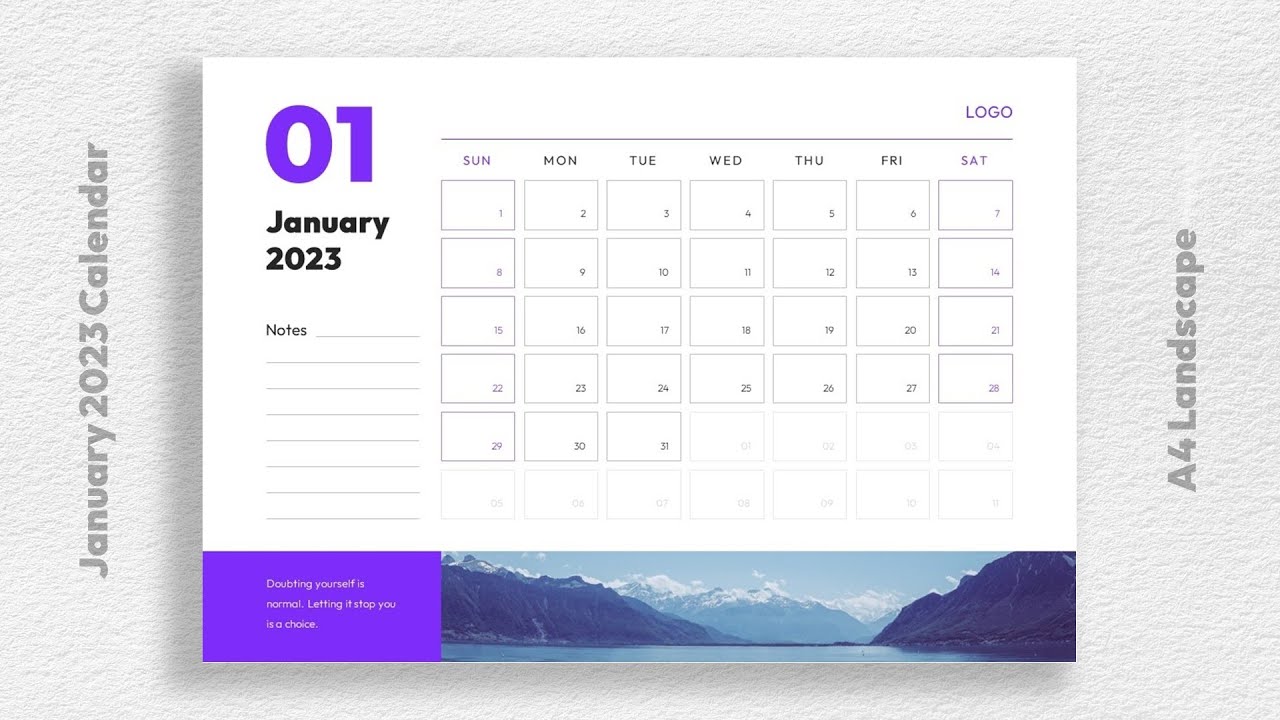 'Video thumbnail for January 2023 Calendar Printable Free Template'