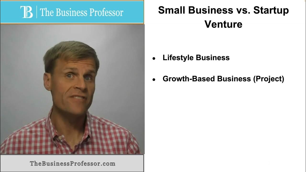 'Video thumbnail for Small Business vs Startup Venture'