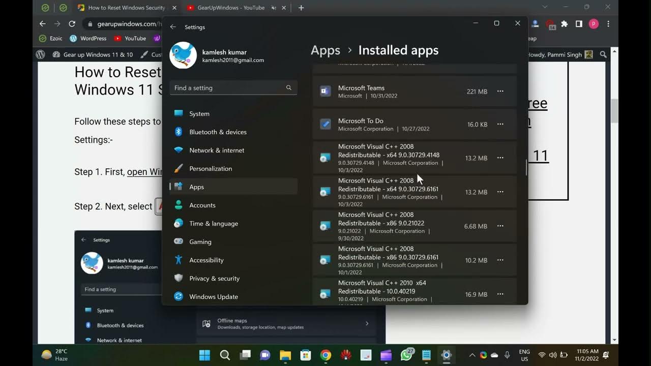 'Video thumbnail for 2 Ways to Reset Windows Security App in Windows 11'