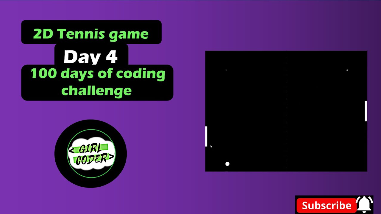 Video thumbnail for Day 4 in the journey of 100 Days Of Code | 2D game | Design of 2D ball