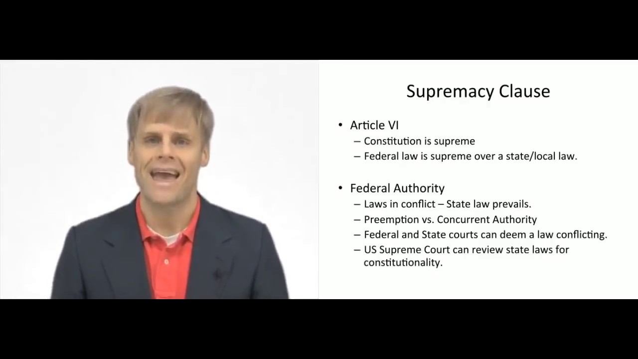 'Video thumbnail for Supremacy Clause'