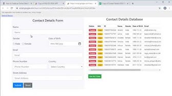 'Video thumbnail for How to Create an Online Data Entry Form that can Perform CRUD Operations on Google Sheets'