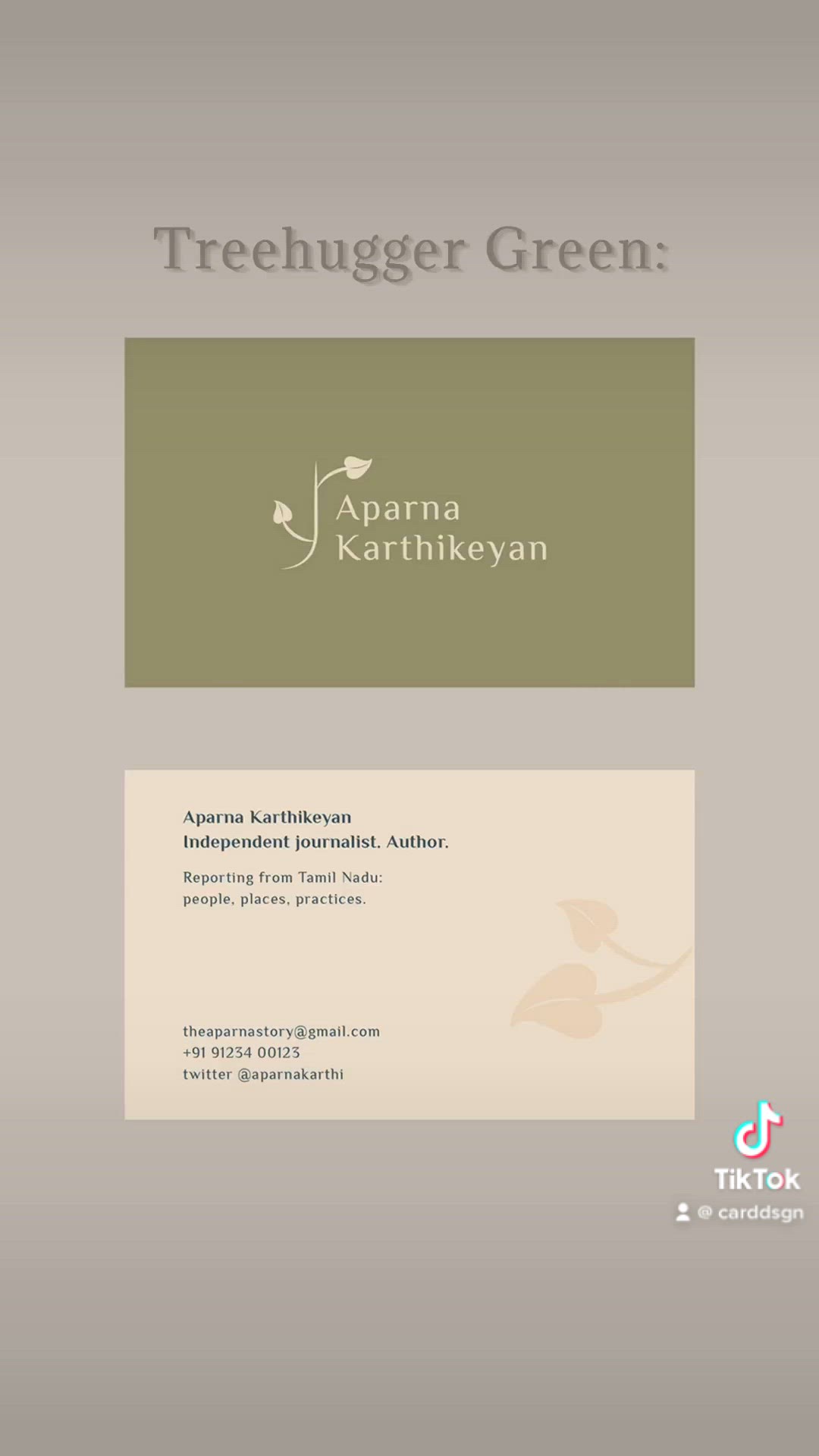 Video thumbnail for Aparna Karthikeyan Author & Journalist Business Card