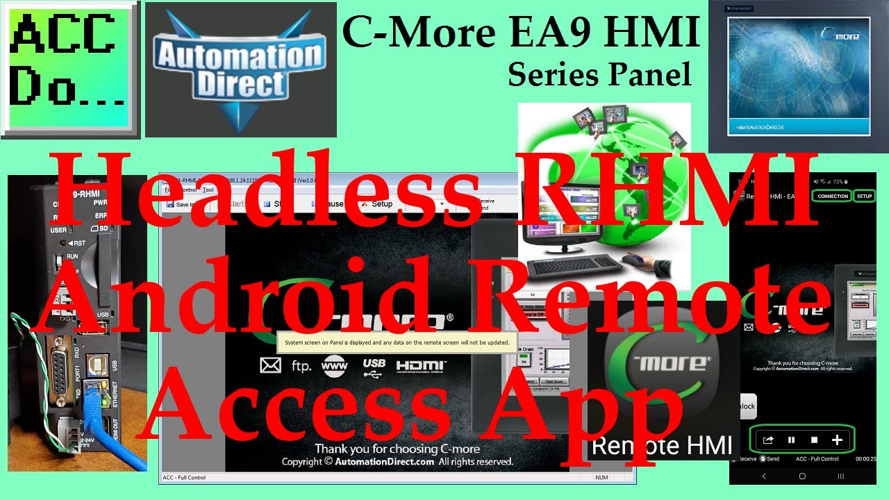 'Video thumbnail for C-More EA9 HMI Series Headless Android Remote Access App'