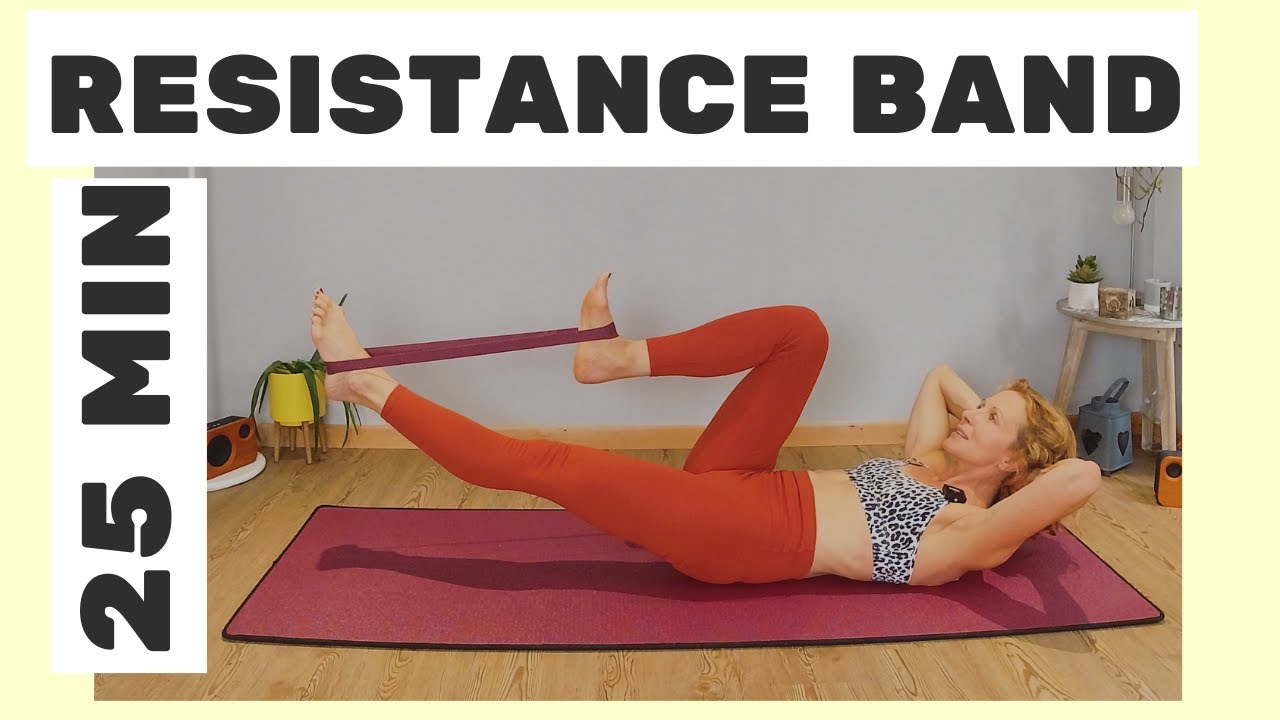 Video thumbnail for Pilates with resistance band to work your glute and abs