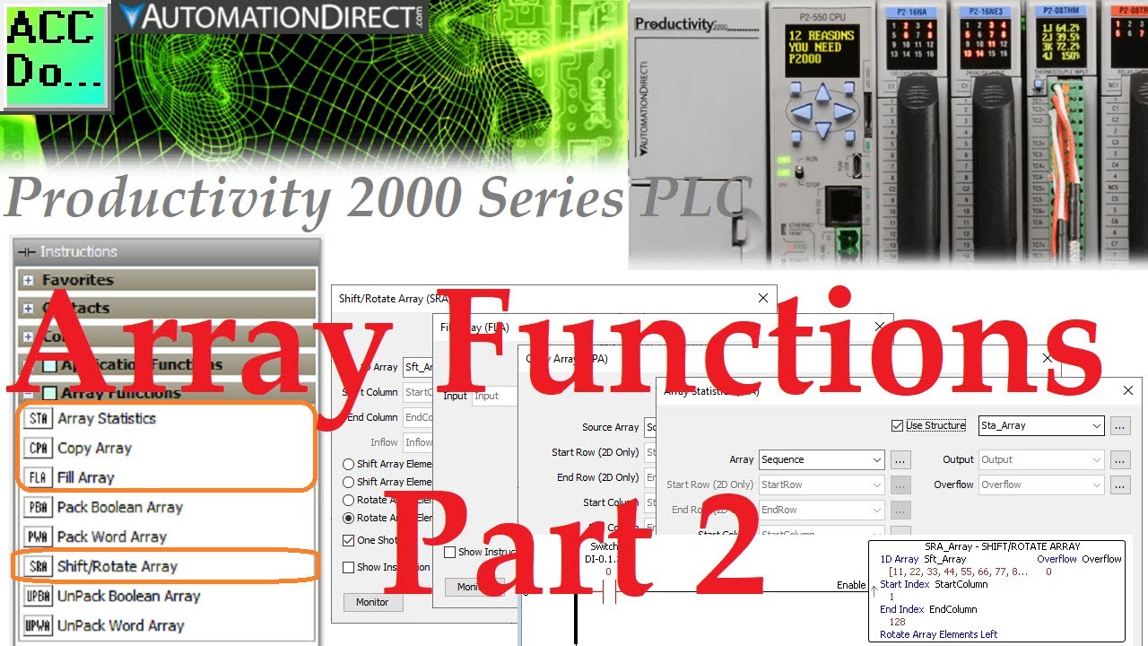 'Video thumbnail for Productivity 2000 PLC Array Functions Part 2'