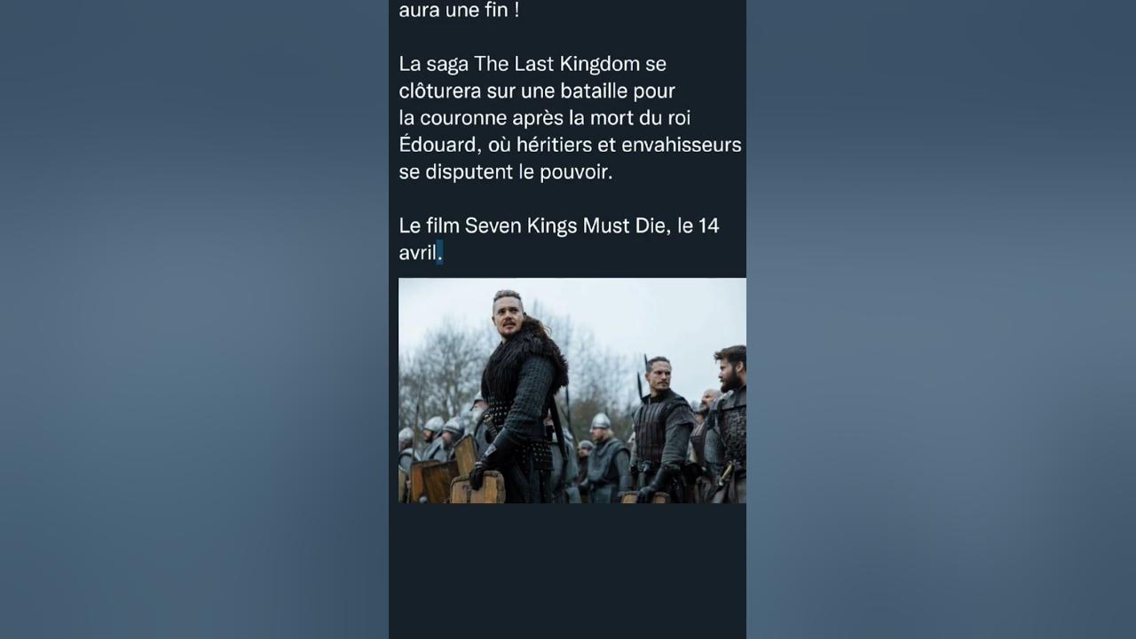 Video thumbnail for L’histoire d’Uhtred de Bebbanburg aura une fin ! le 14 avril.