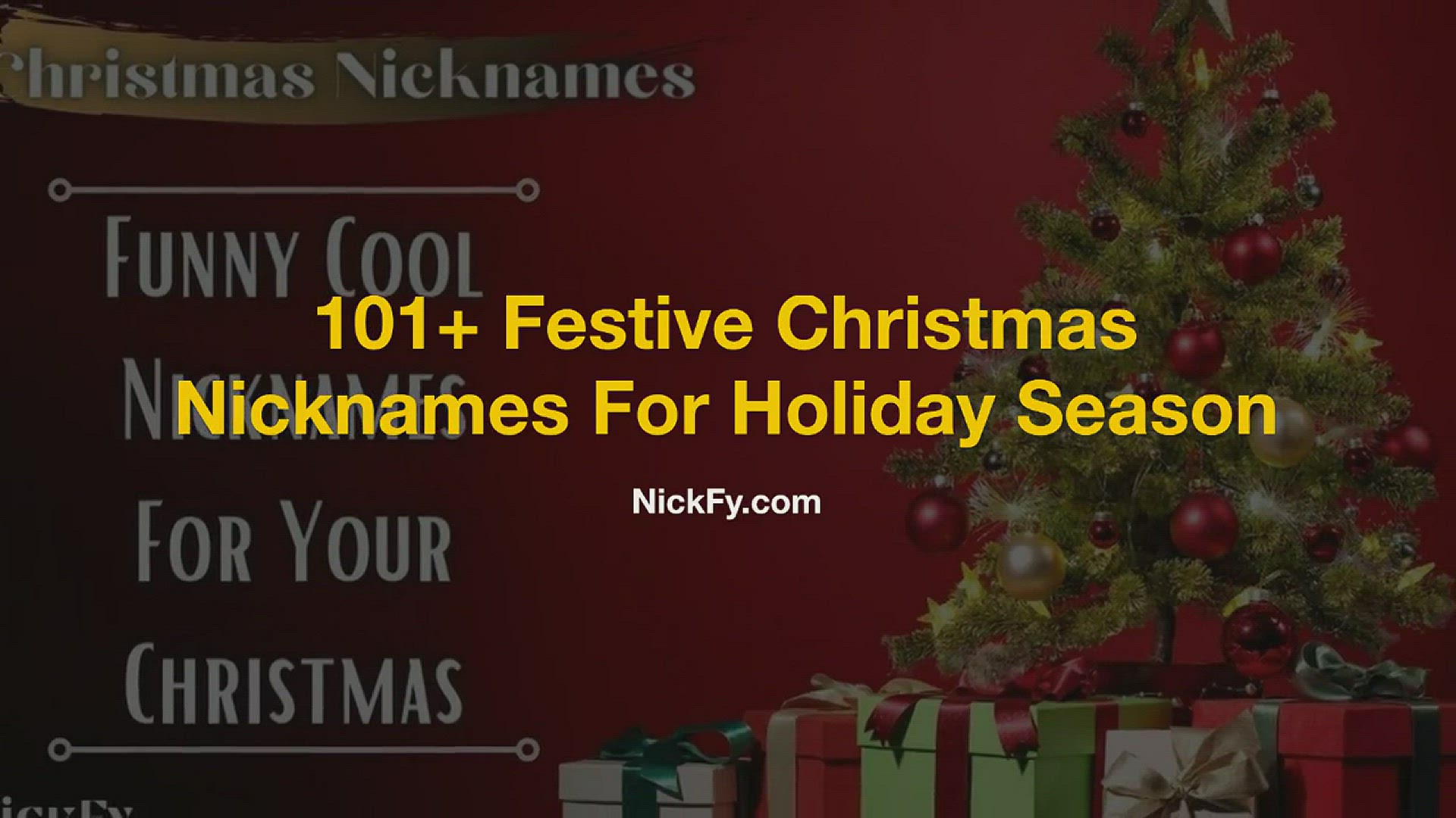 'Video thumbnail for Christmas Nicknames | 101+ Festive Christmas Nicknames For Holiday Season'