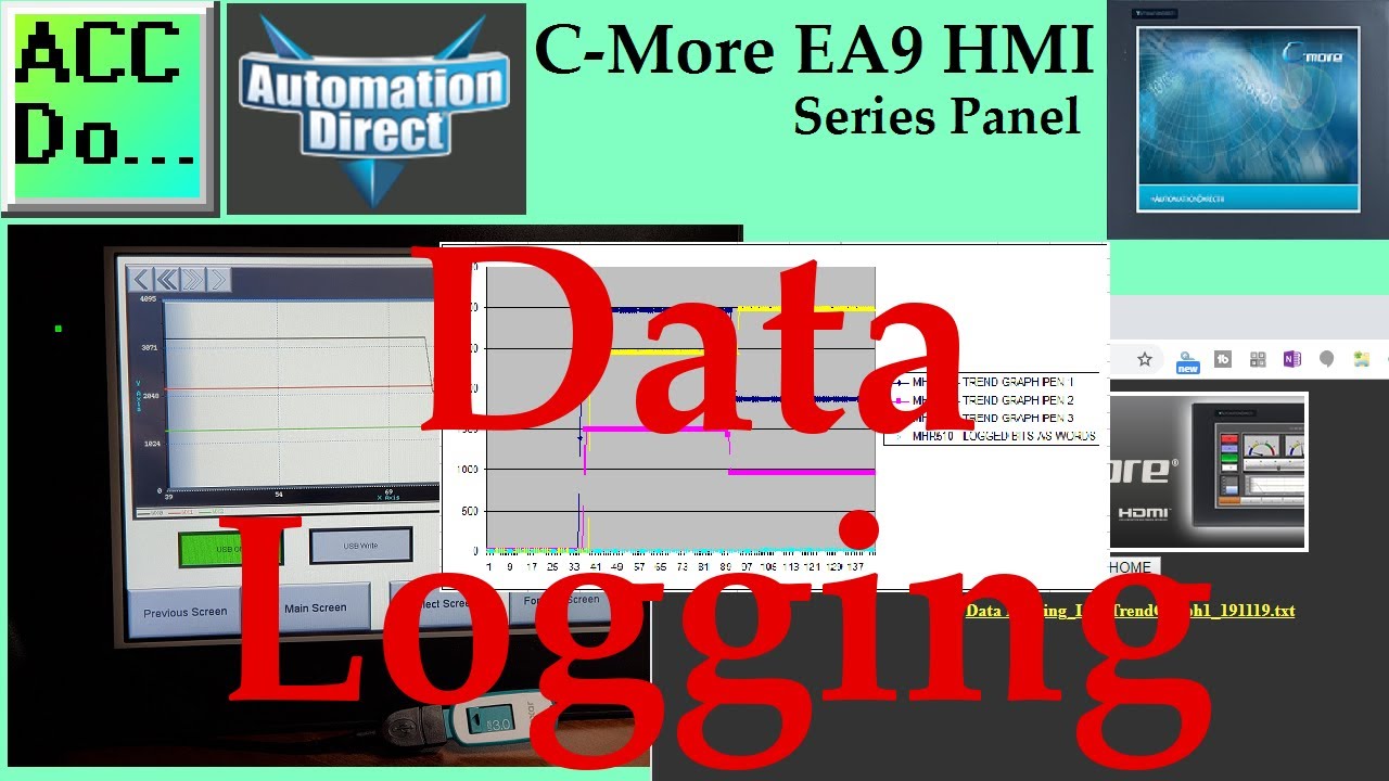 'Video thumbnail for C-More EA9 HMI Series Panel Data Logging'