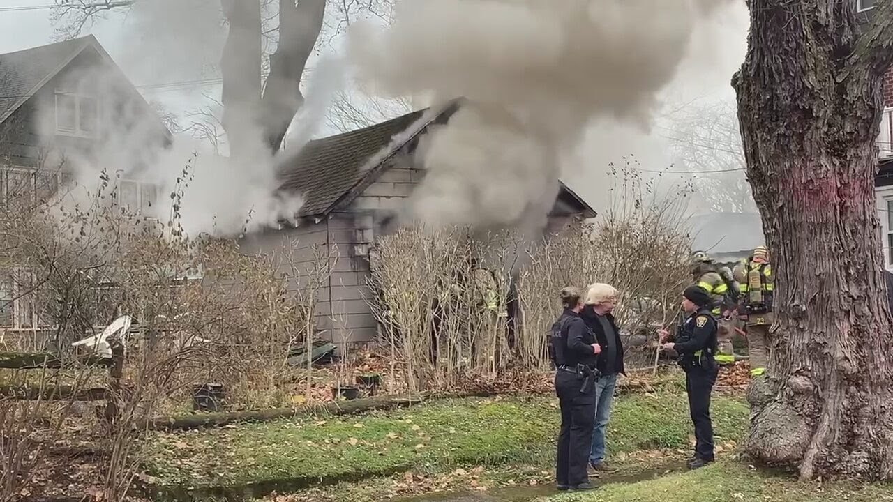 Video thumbnail for Garage Fire On Jamestown's Northside
