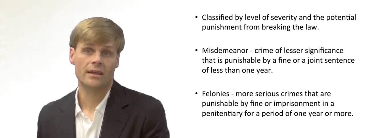 'Video thumbnail for Classify Criminal Conduct - Misdemeanor & Felony'