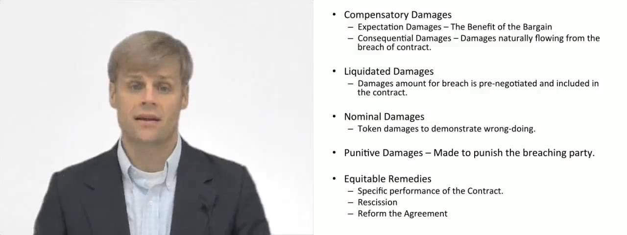 'Video thumbnail for Contract Damages and Equitable Remedies'