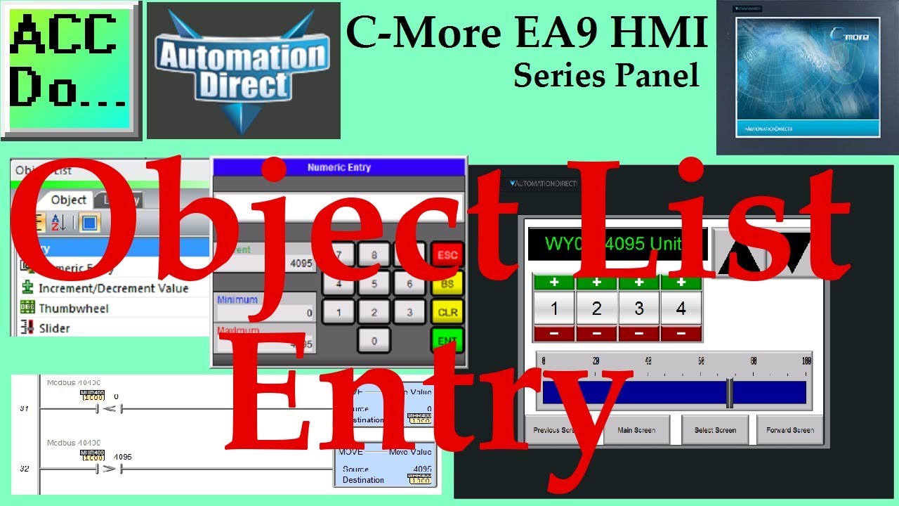 'Video thumbnail for C-More EA9 HMI Series Panel Object List Entry'