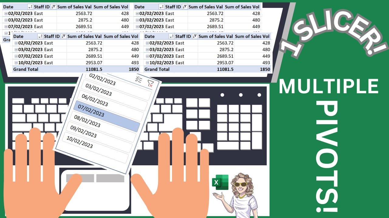 Video thumbnail for Excel Magic: How to Control Multiple Pivot Tables with One Slicer!
