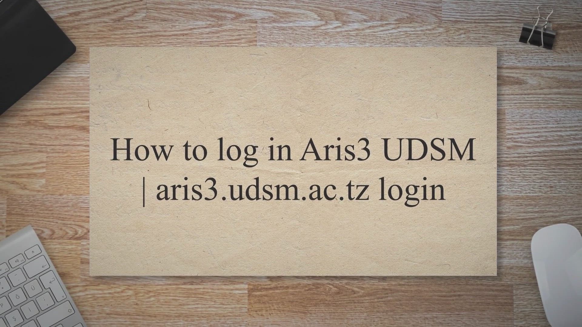 Video thumbnail for How to log in Aris3 UDSM | aris3.udsm.ac.tz login