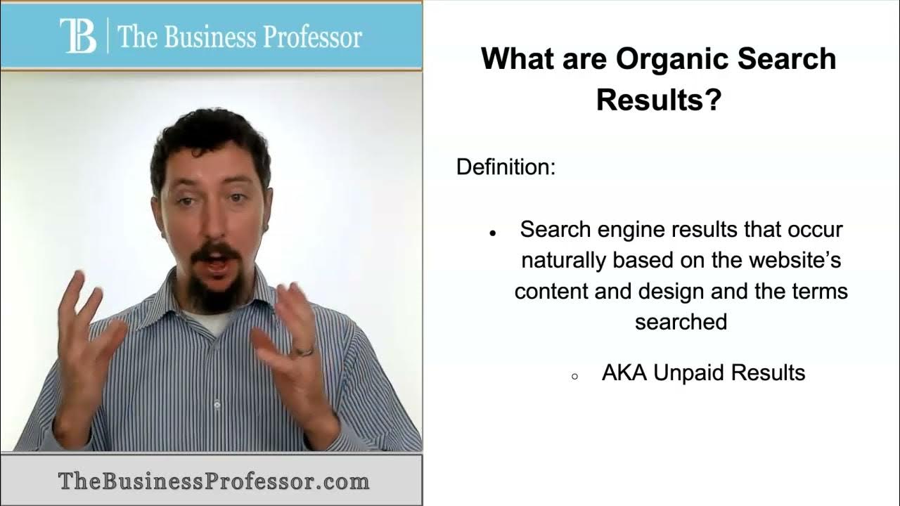 Video thumbnail for Organic Search Results - Marketing