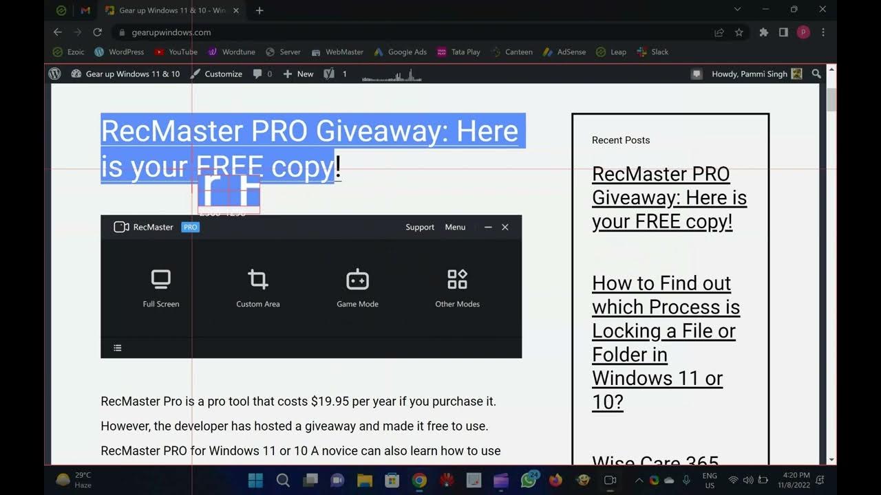 'Video thumbnail for RecMaster PRO Giveaway: FREE License Code Here!'