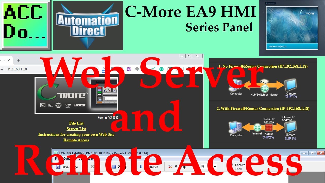 'Video thumbnail for C-More EA9 HMI Series Panel Web Server and Remote Access (App)'