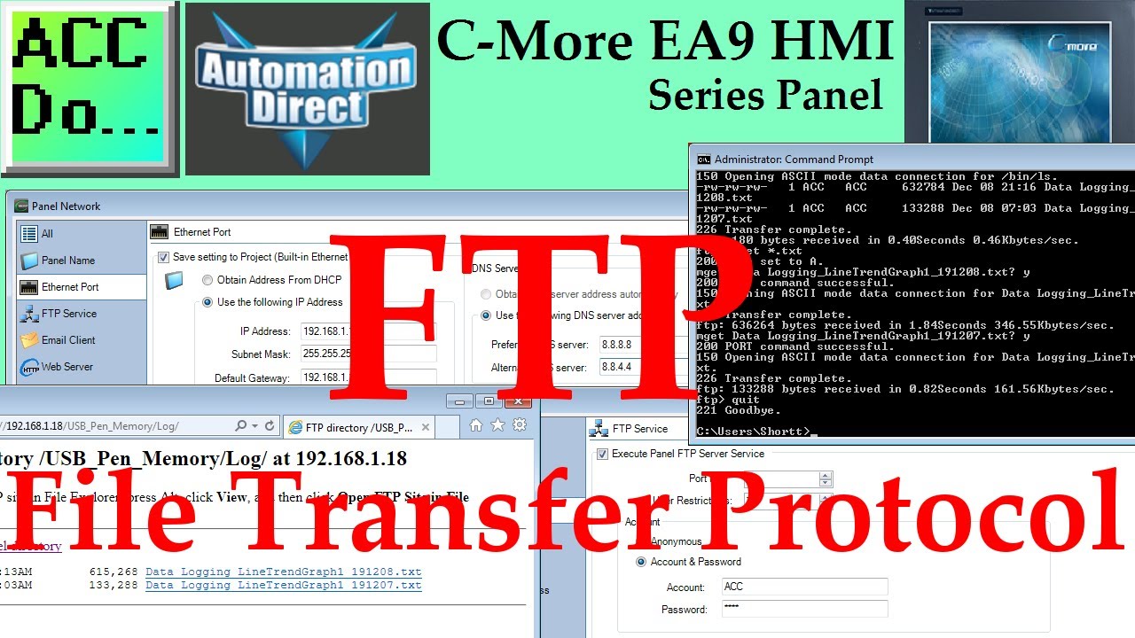 'Video thumbnail for C-More EA9 HMI Series Panel FTP - File Transfer Protocol'