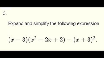 'Video thumbnail for Expand and Simplify Polynomials - Grade 11'