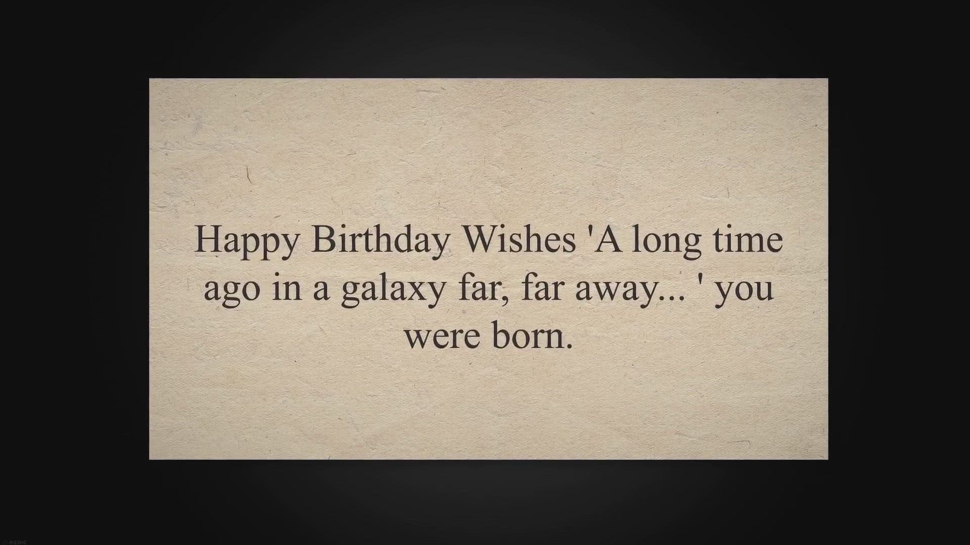 'Video thumbnail for Birthday Wishes for a Star Wars Fan'