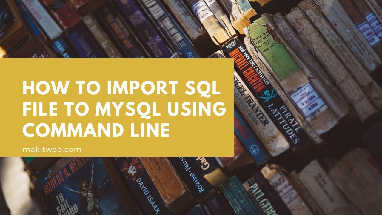 Video thumbnail for How to import SQL file to MySQL using Command Line