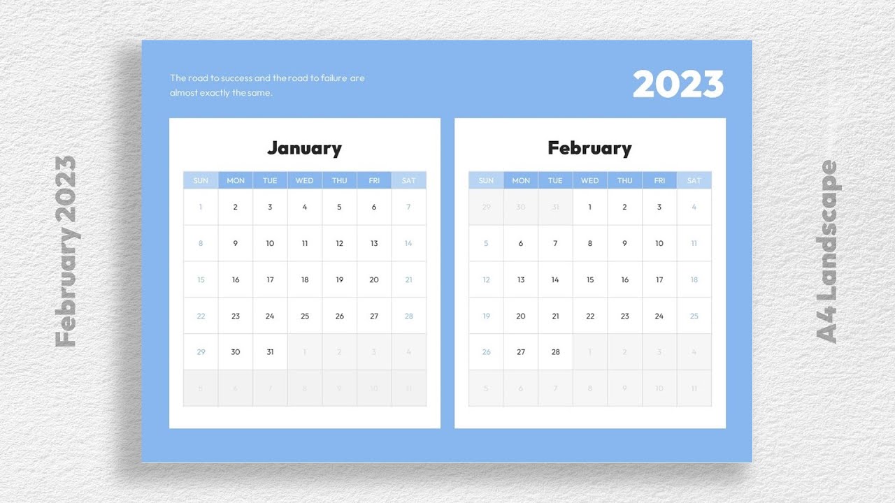 'Video thumbnail for January and February 2023 Calendar Template Free Download'