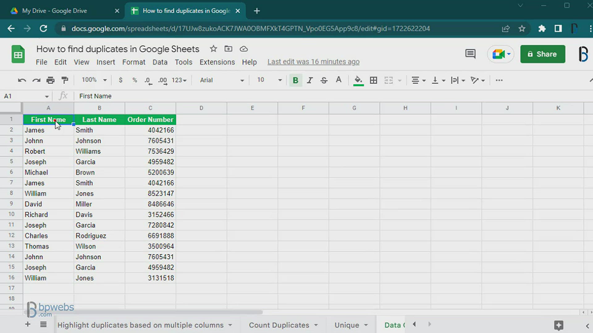 'Video thumbnail for Identify duplicates with Google Sheets Data Cleanup Suggestions'